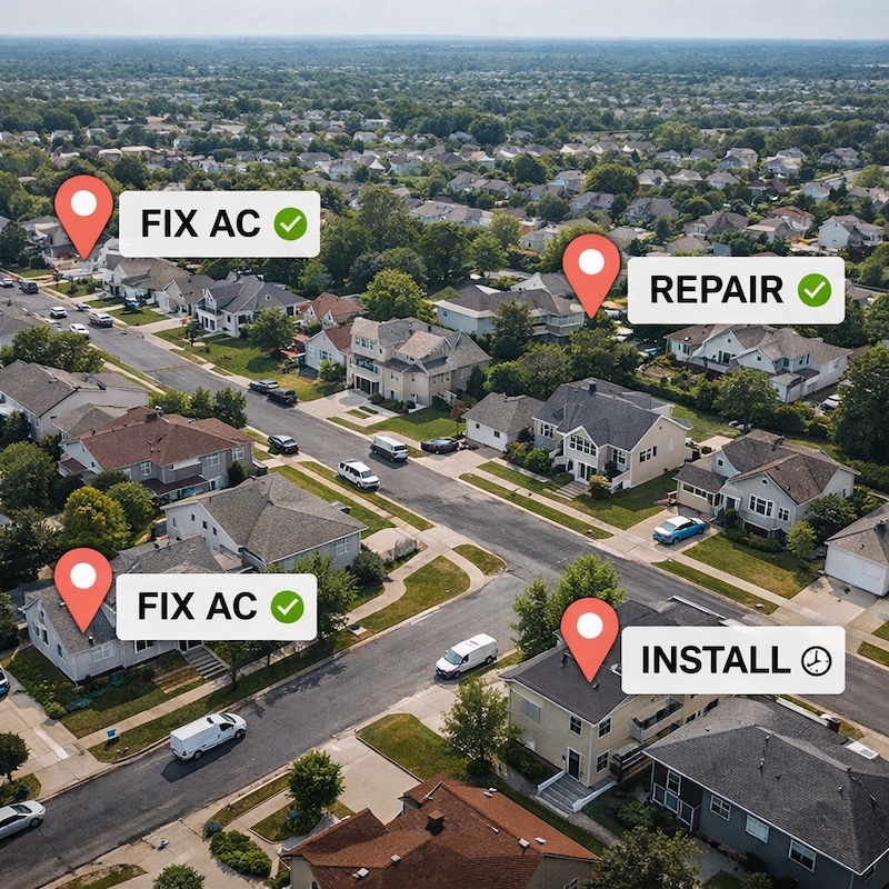 MyCarTracks job dispatch dashboard with assigned jobs and live field status.