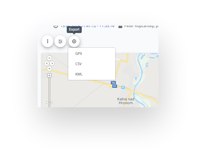 CSV and GPS exports