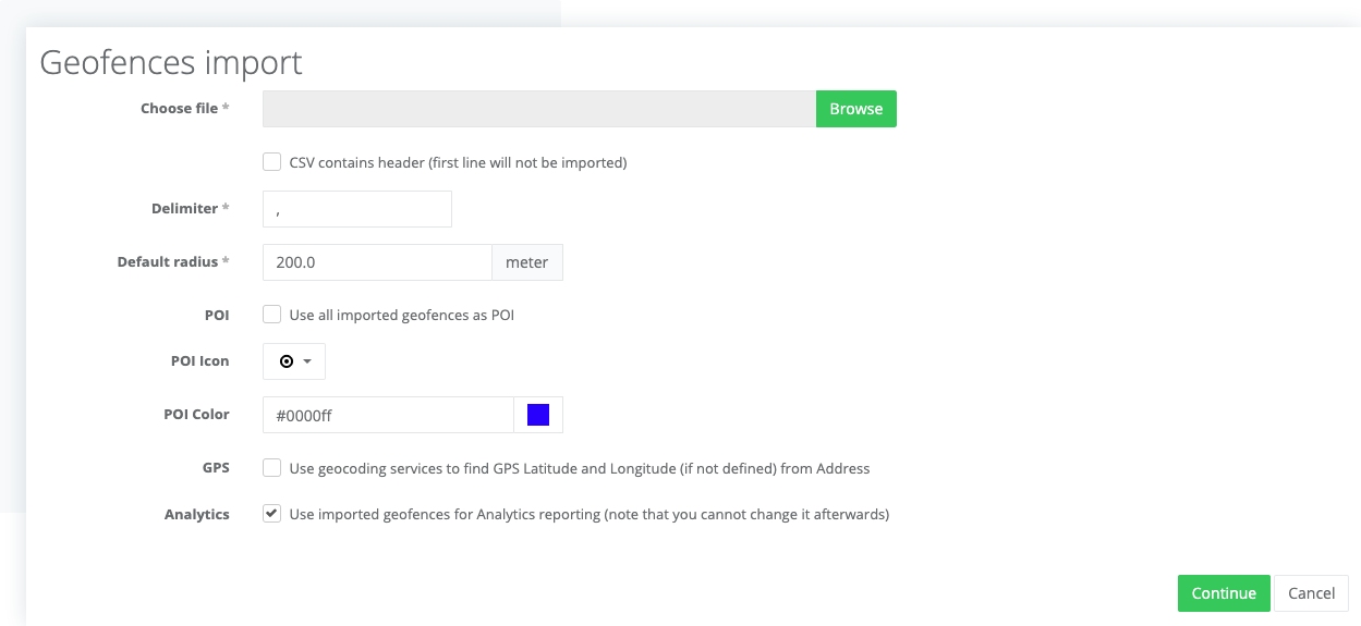 Geofence Bulk Import