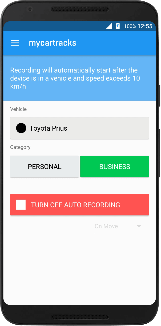 MyCarTracks Android app